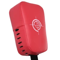 HOMCOM Schlagpolster drehbar Wandmontage Reflex Bar Punching Boxing Pad für Training Schlagkissen Kickschild Stahl Kunstleder Rot 82 x 65 x 14 cm(m-8)
