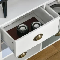 HOMCOM Chest of Drawers，6 Drawer Cabinet w/ Metal Handles Shabby Chic Sideboard for Living Room Bedroom, Multi-Coloured(m-7)