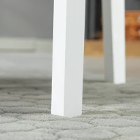 HOMCOM 2er-Set Esszimmerstühle Küchenstühle Stühle, Massivholz, 41 cm x 46,5 cm x 85,5 cm, Weiß(m-8)