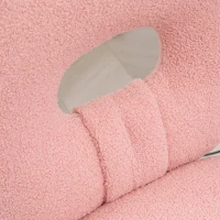 HOMCOM Silla Infantil de Borreguito con Asiento Ajustable en Altura y Respaldo en Forma de Oso Carga 120 kg Rosa(m-7)