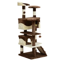 PawHut Arbre à Chats Multi-Equipements Marron 50 x 50 x 132 cm(m-5)