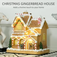 HOMCOM Gingerbread House Light & Music Christmas Decoration(m-4)