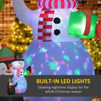 Outsunny 8ft Inflatable Christmas Snowman, with Accessories(m-4)