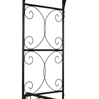 Outsunny Arco de Jardín con Doble Puerta Enrejado de Metal 108x45x215 cm con Cerradura para Plantas Trepaderas Enredaderas Exterior Patio Césped Boda Color Negro Mate(m-7)