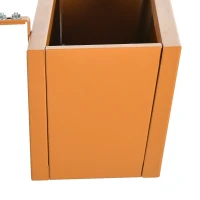 Outsunny Jardinera Rectangular Colgante de Acero con 2 Ganchos Ajustables y 2 Orificios de Drenaje para Balcón 91x35x24 cm Marrón(m-9)