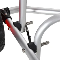 HOMCOM Alu Kanuwagen Kajakwagen Surfwagen klappbar mit Gurt Kunstleder-Räder Silber bis 75 kg 68 x 44,5 x 40 cm(m-9)