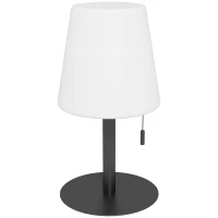 Outsunny Lampe de table à LED sans fil avec batterie rechargeable, USB, luminosité réglable, IP44, idéal pour extérieur ou intérieur(m-1)