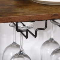 HOMCOM Weinregal Weinhalter Standregal für 20 Flaschen Flaschenregal Dekoregal für Bar Esszimmer Metall Schwarz 50 x 32 x 100 cm(m-6)