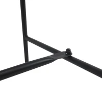 Outsunny 2-Sitzer Gartenbank robust, Parkbank rostfrei Sitzbank Bank Gartenmöbel für Terrasse, Garten und den generellen Außenbereich 107cm x 55,5cm x 90,5cm, Schwarz(m-10)