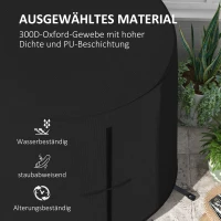 Outsunny Outdoor-Möbelabdeckung Möbelabdeckung Schutzplane für Möbel, wetterbeständig, 196 cm x 196 cm x 230 cm, Schwarz(m-4)
