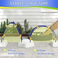 Outsunny Kids Climber with Climbing Arch, Triangle Climber for Indoor Outdoor Use, for Ages 3-6 Years - Blue(m-7)