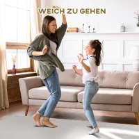 HOMCOM Teppich, Kurzflor, Vliesunterlage, 230 cm x160 cm x 0,10 cm, Grau(m-4)