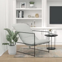 HOMCOM Sessel Relaxsessel, Sessel im Industriedesign, Metallrahmen, 65,5 cm x 106 cm x 94 cm(m-2)