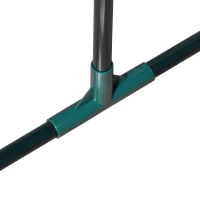 Outsunny Invernadero de Jardín 143x143x195 cm Vivero Casero de Acero con 4 Estantes Puerta y 2 Ventanas Enrollables para Cultivos Plantas Macetas Flores Patio Exterior Blanco(m-9)