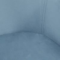 HOMCOM Juego de 2 Sillas de Comedor Modernas Tapizadas en Terciopelo con Patas de Madera para Salón 54x57x80 cm Azul(m-9)