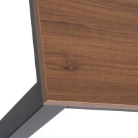 HOMCOM® Computertisch Schreibtisch Bürotisch PC Tisch Walnuss Schwarz(m-6)