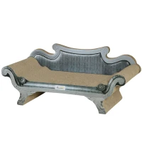 PawHut Cat Scratching Board Cardboard Cat Scratchers Lounger, 60 x 29 x 26.5cm(m-11)