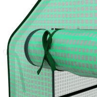 Outsunny Bâche de remplacement pour serre de jardin 140 x 213 x 190 cm avec fenêtre, porte anti-UV pour le jardin - Vert(m-8)