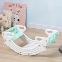 HOMCOM Balancín Mecedora para Niños de +18 Meses Balancín Infantil Multiuso con Reposabrazos 100x54x42 cm Gris(m-9)