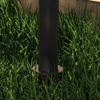 Outsunny Solar Gartenleuchten, wasserdicht, Warmweiß LED, 10-12h Betriebszeit, Schwarz(m-8)