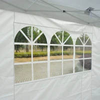 Outsunny Barnum Blanc Côtés Amovibles 4,5 x 3 x 3,2 m(m-7)