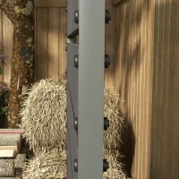 Outsunny Raised Bed for Garden, Planter with Trellis for Climbing Plants, Vines, Planter Box with Drainage Gap, Dark Grey(m-7)