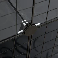 PawHut Recinto per Animali Modulabile con 31 Pannelli, 2 Porte e 2 Rampe, in Acciaio e PP, 105x45x105 cm, Nero(m-9)