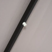 Outsunny Parasol de jardin Parasol droit Ø 2,7 m lumineux hexagonal inclinable parasol LED solaire métal polyester haute densité gris(m-9)