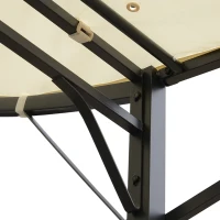 Outsunny Pergola tonnelle de jardin avec auvent réglable métal époxy polyester haute densité crème(m-9)