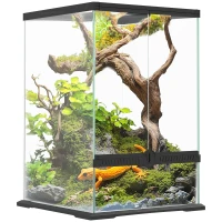 PawHut 40L Vivarium for Lizards, Frogs, Snakes, Turtles, Tortoises w/ Anti-Escape Design, Ventilation(m-1)