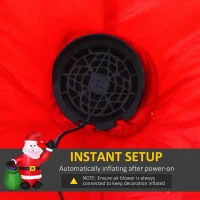 HOMCOM Inflatable Blow up Christmas Santa Claus 4ft LED Yard Holiday Decoration(m-6)