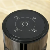 HOMCOM Ventilador de Torre Silencioso Bajo Consumo 96 cm 45W con Mando a Distancia 3 Velocidades 4 Modos Oscilación de 70° Pantalla LED Táctil Temporizador 12h y Asa de Transporte Negro(m-8)