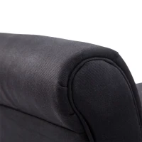 HOMCOM Panca Fondo Letto Imbottita con Braccioli Arrotolati, 102x35x51cm, Nero(m-9)