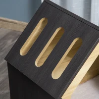 PawHut Caseta de Madera para Perros Casa para Perros Cojín Desenfundable Lavable y 3 Ventilaciones 60x40x59,2 cm Roble y Marrón(m-8)