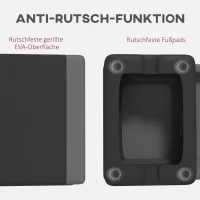 SPORTNOW Höhenverstellbarer Fitness-Stepper, rutschfest, für Zuhause, das Fitnessstudio oder das Büro geeignet, Kunststoff, Grau(m-5)