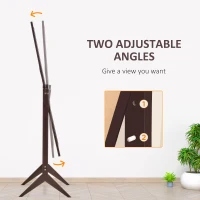 HOMCOM Full Length Mirror, Freestanding Adjustable Angle Dressing Mirror for Bedroom, Living Room, 148 x 47 cm, Brown(m-4)