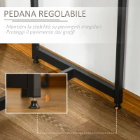 HOMCOM Set Bancone Bar con 2 Sgabelli Alti Stile Industriale con Mensole, Marrone Rustico(m-7)