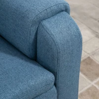 HOMCOM Poltrona Relax Alzapersona con Schienale Reclinabile a 160° e Poggiapiedi, 85x88x109cm, Blu(m-8)