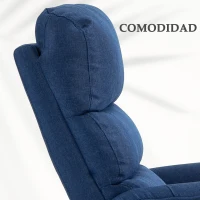 HOMCOM Sillón Relax Reclinable Eléctrico Levanta Personas con Mando a Distancia y Bolsillo Lateral Sillón Elevador Azul Oscuro(m-7)