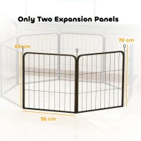 PawHut Two-Piece Dog Pen Expansion Pack for Small Dogs, 60cm Tall Animal Pen with Three Connecting Stakes(m-3)