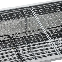 Outsunny Holzkohlegrill Standgrill Grill klappbar, Edelstahl, Silber, 73x33x71cm(m-9)