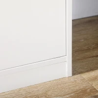 HOMCOM Bathroom Cabinet, Freestanding Storage Cabinet with 4 Drawers, Door Cupboard for Living Room, Kitchen, Bedroom, White(m-9)