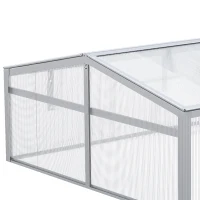 Outsunny Gewächshaus, Dachfenster, transparentes Gehäuse, Aluminiumrahmen, 100x100x48cm(m-9)