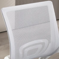 HOMCOM Silla de Escritorio de Malla Giratoria con Altura Ajustable Función de Basculante y Reposabrazos Carga 120 kg Gris(m-9)
