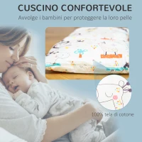 Outsunny Altalena per Bambini 6-36 Mesi in Legno e Cotone, 70x45x160cm, Grigio(m-4)
