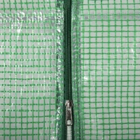 Outsunny Serra da Giardino in Acciaio e Plastica PE con 4 Ripiani, Funi e Picchetti, 141x72x191 cm, Verde(m-8)