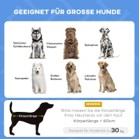 PawHut Hundebett mit Baldachin, Outdoor-Hundebett, klappbar, erhöhter Stand, Blau + Schwarz(m-4)