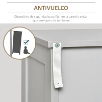 HOMCOM Armario de baño con 2 Puertas y Estantes Interiores Ajustables Mueble Auxiliar de Almacenaje Multiusos para Salón Pasillo Comedor 60x30x80 cm Gris(m-6)