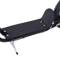 HOMCOM Patinete para Niños Mayores de 5 Años Scooter de 2 Ruedas Grandes con Doble Freno y Manillar Ajustable en Altura para Adolescentes Adultos 135x58x92-100 cm Negro(m-9)
