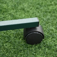 PawHut Bird Perch Stand with Four Wheels, Feeding Bowls, for Small, Medium Birds, Green(m-8)